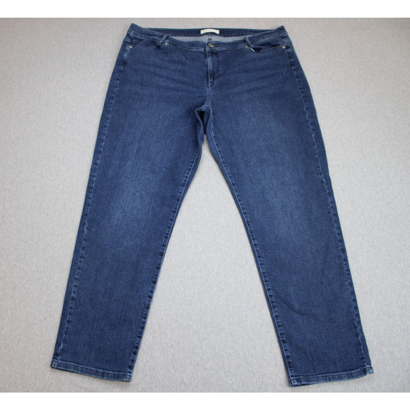 J Jill Jeans Womens Size 18 Blue Cotton Blend Stretch Slim Boyfriend - Picture 1 of 7